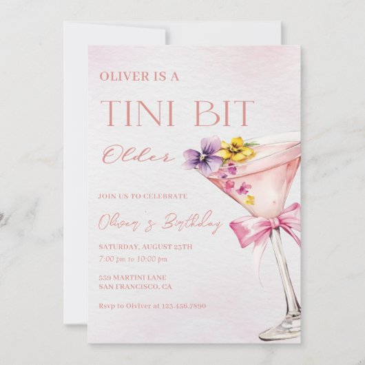 Invitation Un Tini Un Peu Plus Ancien Martini (Devant)