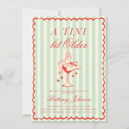 Invitation Un Tini Un Peu Plus Ancien Martini (Devant)