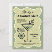 Invitation Un Tini Un Peu Plus Ancien Martini À Thème Anniver (Devant)