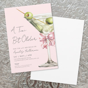 Invitation Un Tini Un Peu Plus Ancien Martini Bow Rose Annive