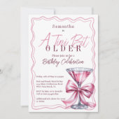 Invitation Un Tini Un Peu Plus Ancien Martini Bow Rose Annive (Devant)