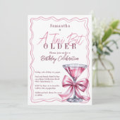 Invitation Un Tini Un Peu Plus Ancien Martini Bow Rose Annive (Debout devant)