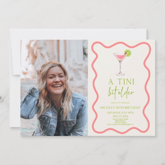 Invitation Un Tini Un Peu Plus Ancien Martini Rose (Devant)