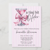 Invitation Un Tini Un Peu Plus Ancienne Coquette Rose Bow (Devant)
