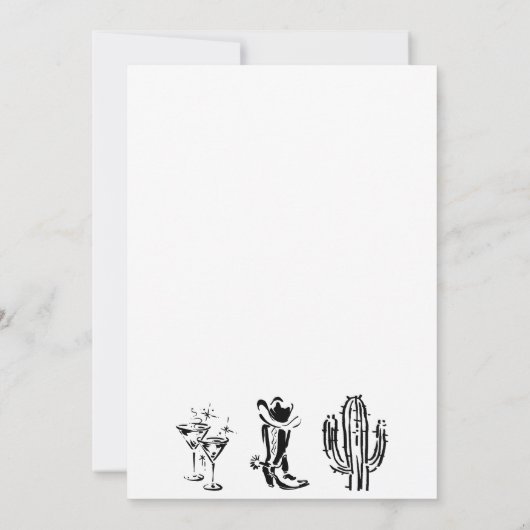 Invitation Un Tini Un Peu Plus Ancienne Cowgirl Occidentale F (Dos)