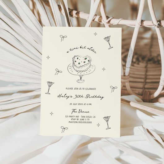 Invitation Un Tini Un Peu Plus Ancienne Main Quirky Dessinée