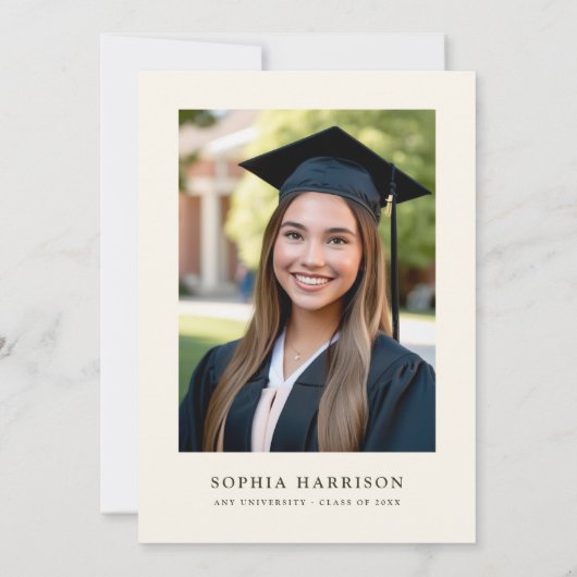 Invitation Un Tini Un Peu Plus Intelligent Graduation (Dos)