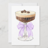 Invitation Un Tini Un Peu Plus Près Bow Espresso Martini Mari (Dos)