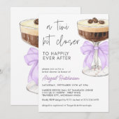 Invitation Un Tini Un Peu Plus Près Bow Espresso Martini Mari (Devant / Derrière)