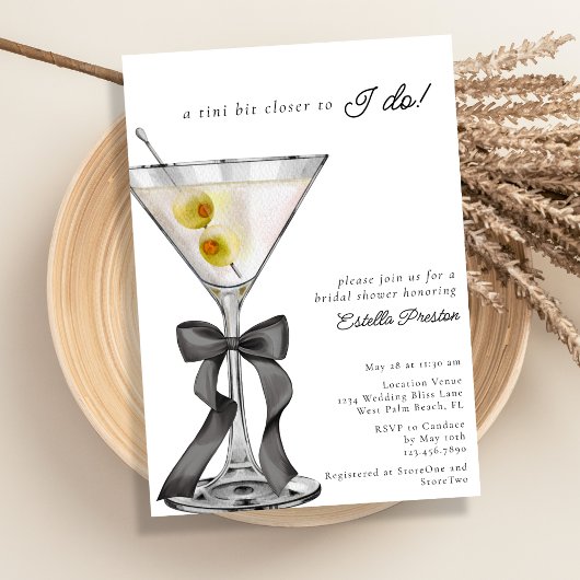 Invitation Un Tini un peu plus près de I Do Cocktail Fête des