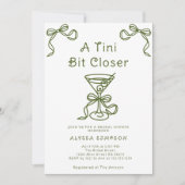 Invitation Un Tini Un Peu Plus Près Main Tirée Fête des marié (Devant)