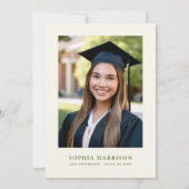 Invitation Un Tini Un Peu Plus Smarter Green Graduation (Dos)