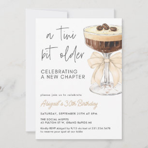 Invitation Un Tini Un Peu Plus Vieux - Bow Beige Espresso Mar