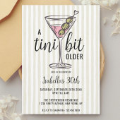 Invitation Un Tini Un Peu Plus Vieux Martini Vert Anniversair