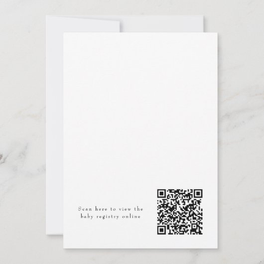 Invitation Un Tini un simple code QR Baby shower rose Martini (Dos)