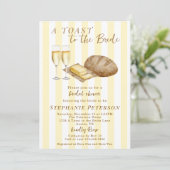 Invitation Un Toast À La Mariée Pain & Beurre Fête des mariée (Debout devant)