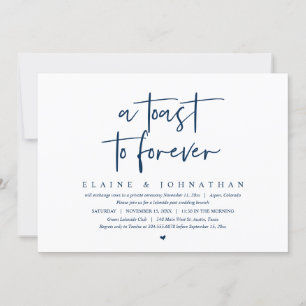 Invitation Un toast à l'éternité, Mariage Elopement Brunch Pa