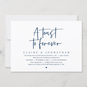 Invitation Un toast à l'éternité, Mariage Elopement Brunch Pa