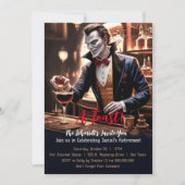 Invitation "Un toast de retraite, thème de soirée vampire hum (Devant)