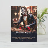 Invitation "Un toast de retraite, thème de soirée vampire hum (Debout devant)