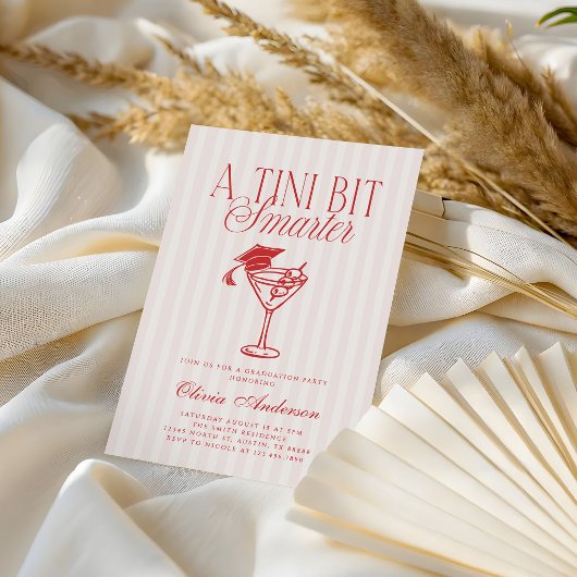 Invitation Un tout petit peu plus intelligent rayures rose ro