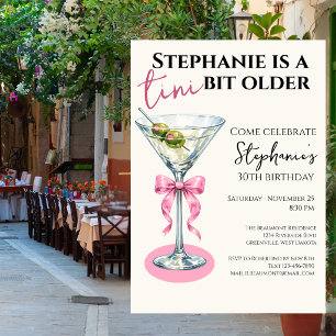 Invitation Un tout petit peu plus vieux Nœud rose 30e anniver