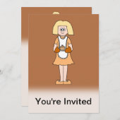 Invitation Un traiteur avec soupe chaude. (Devant / Derrière)