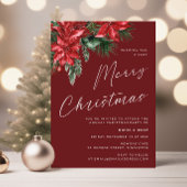 Invitation Un très joyeux Noël Classique Party Rouge