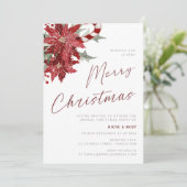 Invitation Un très joyeux Noël Flower Candy Cain (Debout devant)