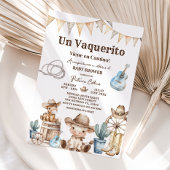 Invitation Un Vaquerito Viene en Camino Baby shower espagnol
