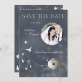 Invitation Un véritable conte de fées ajoutent votre mariage (Devant / Derrière)