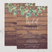 Invitation Un vert rustique éclaire l'invitation de la douche (Devant / Derrière)