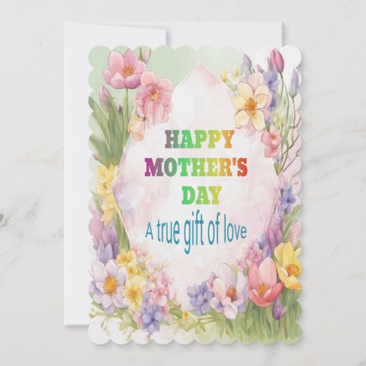 Invitation Un vrai cadeau d'amour (Devant)