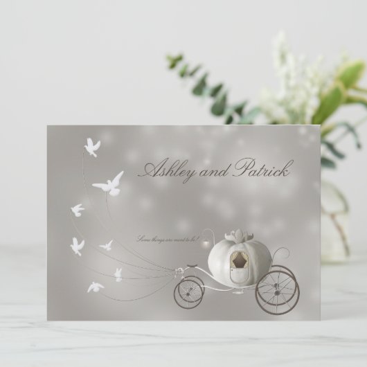 Invitation Un vrai Mariage de conte de fées (Debout devant)