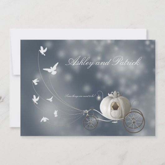 Invitation Un vrai Mariage de conte de fées (Devant)