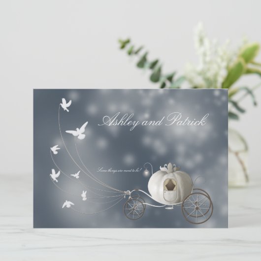 Invitation Un vrai Mariage de conte de fées (Debout devant)