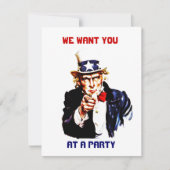 INVITATION UNCLE SAM PERSONNALISER D'INVITATION DES PARTIS DE (Devant)