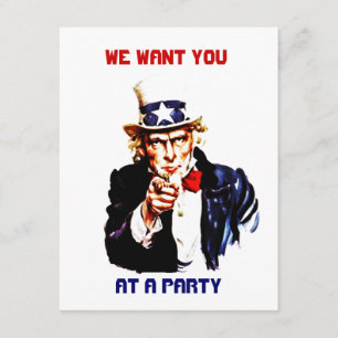 INVITATION UNCLE SAM PERSONNALISER D'INVITATION DES PARTIS DE