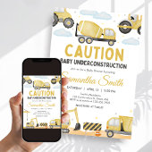 Invitation Under Construction Baby Shower