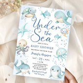Invitation Under The Sea Baby Shower Boy Cute Ocean 