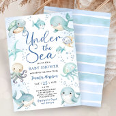 Invitation Under The Sea Baby Shower Boy Cute Ocean 