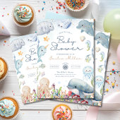 Invitation Under the Sea Baby Shower Ocean Animals Neutral