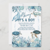 Invitation Under the Sea Blue Ahoy It's a Boy Baby Shower (Devant)