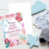 Invitation Under the Sea Girls,Cute Mermaid Sea baby shower
