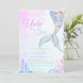 Invitation Under the Sea Mermaid Birthday (Debout devant)