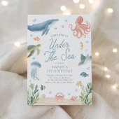 Invitation Under the Sea Ocean Animals Birthday