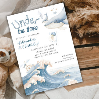 Invitation Under The Sea Ocean Sea 3rd Boy Blue Birthday 