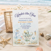 Invitation Under the Sea Octopus & Ocean Animals Birthday