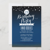 Invitation Under the Stars Beach Anniversaire Party (Devant)