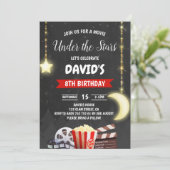 Invitation Under the Stars Movie Night Boy Birthday Party (Debout devant)